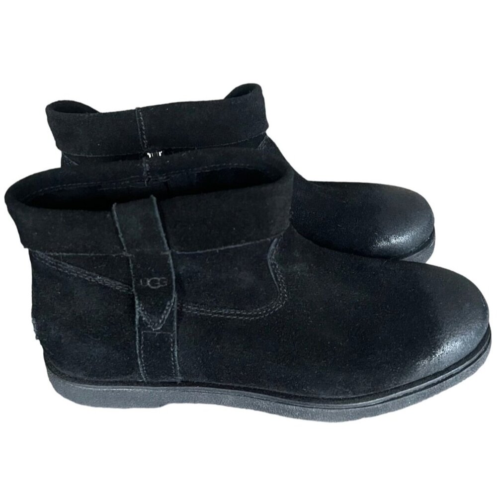 NEW UGG Josefene Cuff Women's Suede Leather Short Boots Booties Black Size 7